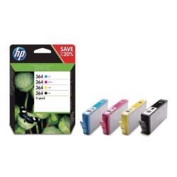 Hp 364 Ink Cartridge Black Cyan Magenta Yellow Multipack N9J73AE (package 4 each)
